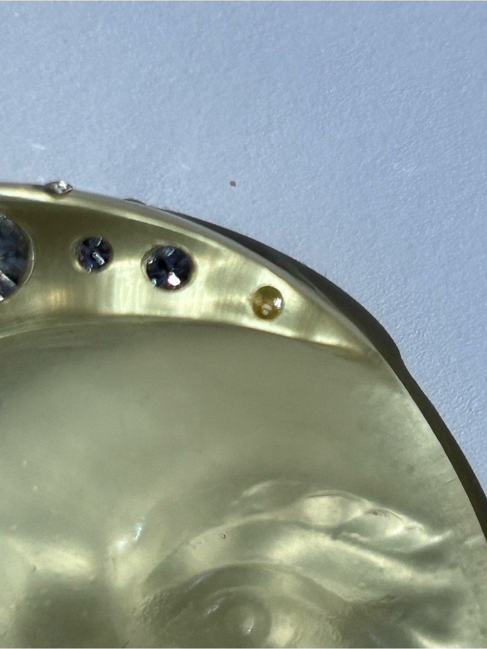 Celestial Moon Face Brooch with sparkling detail - Picture 10 of 10